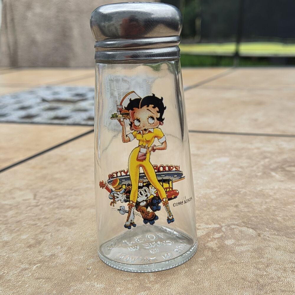 Vintage Betty Boop Glass Salt Shaker